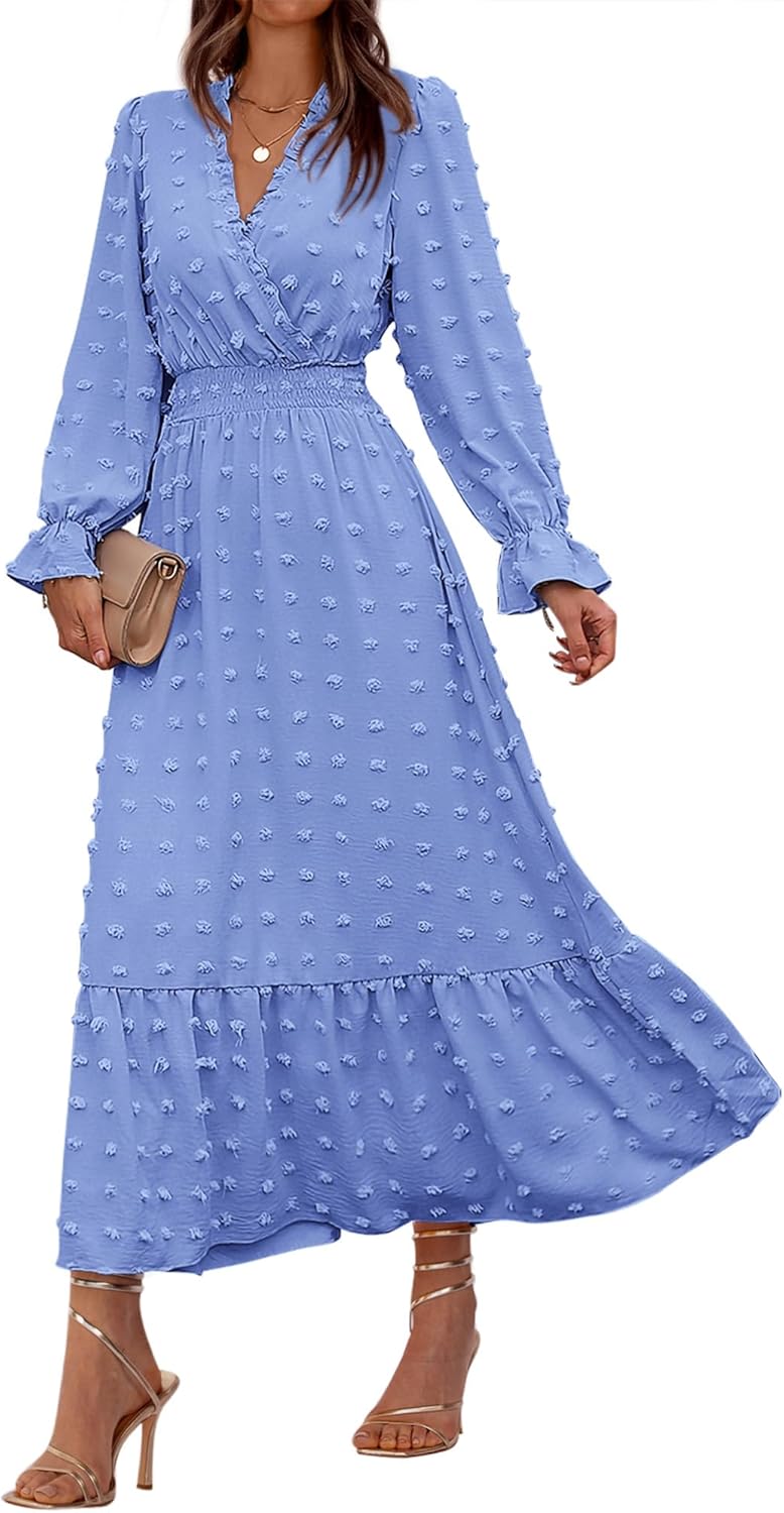 BTFBM Women Fall Maxi Dresses for Elegant Weddings and Vacations