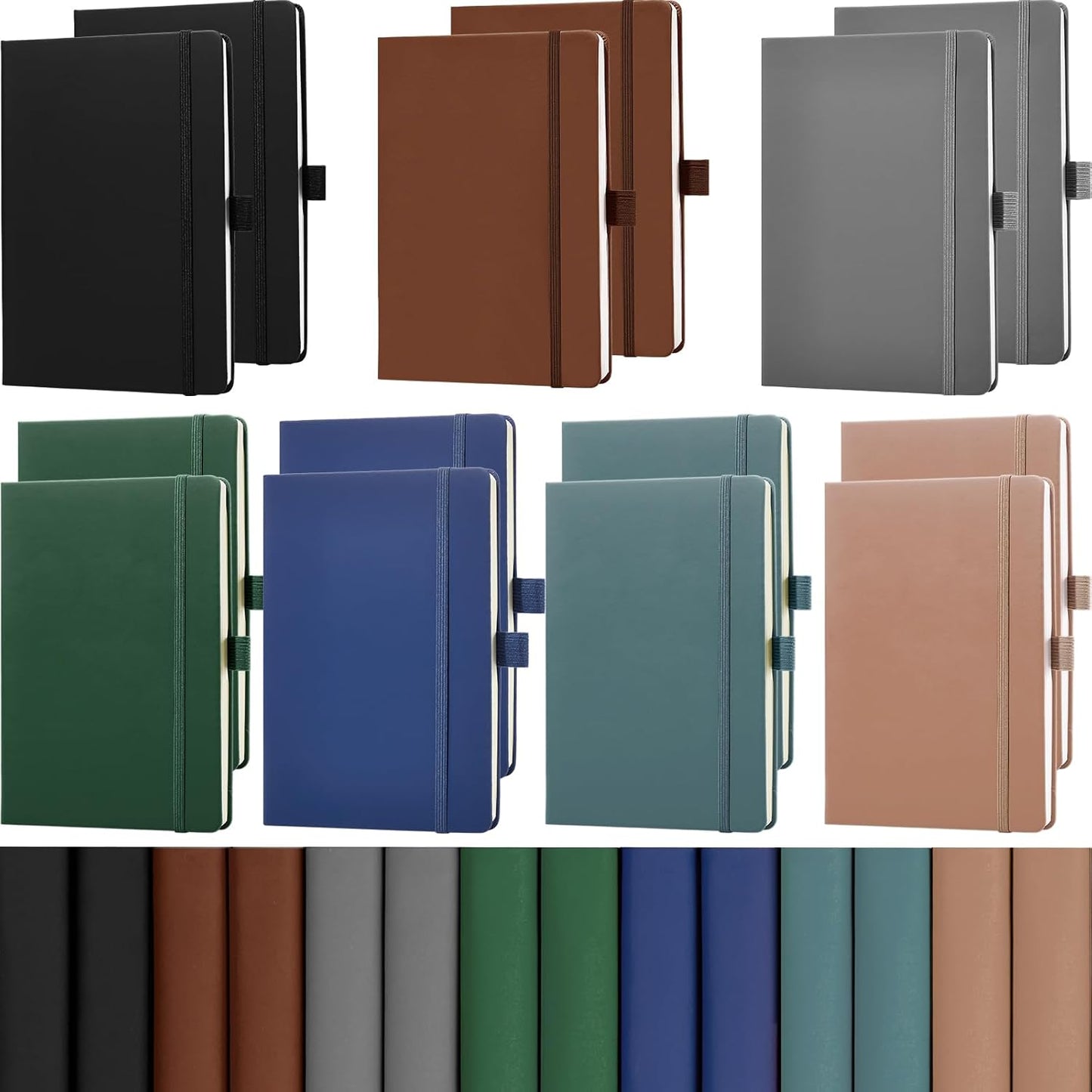 14 Pack A5 Lined Journal Notebooks for School and Work Use