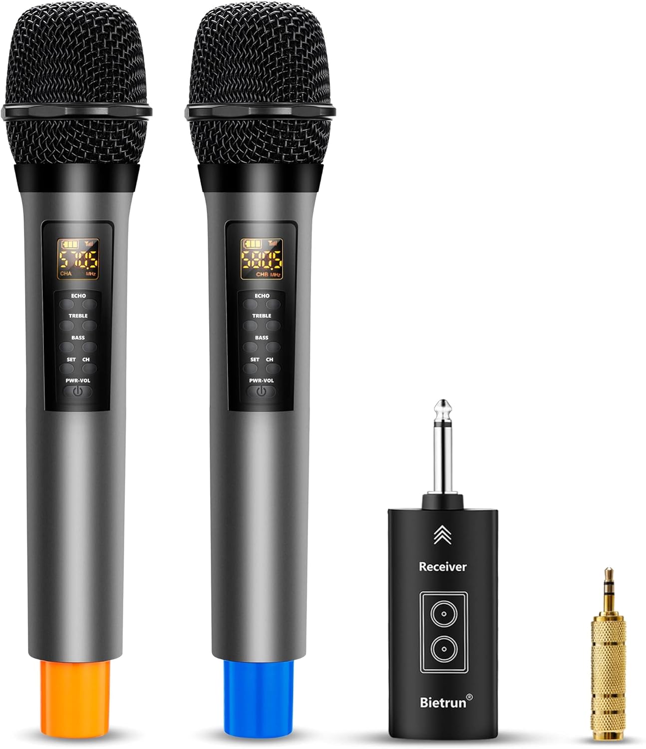 Bietrun Wireless Microphones with Echo and Bluetooth for Karaoke