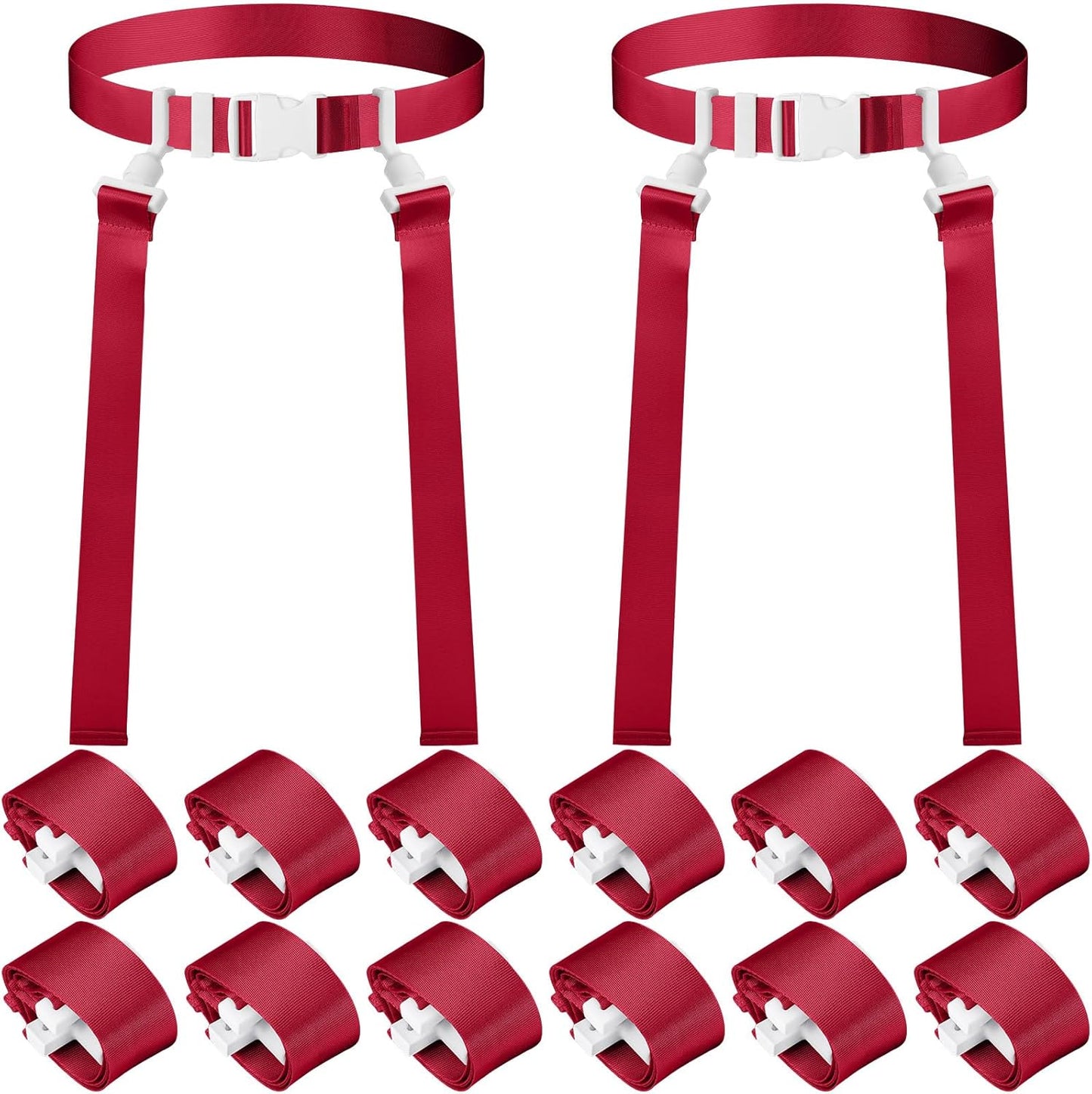 Peryiter Adjustable Flag Football Belts and Flags Set for All Ages