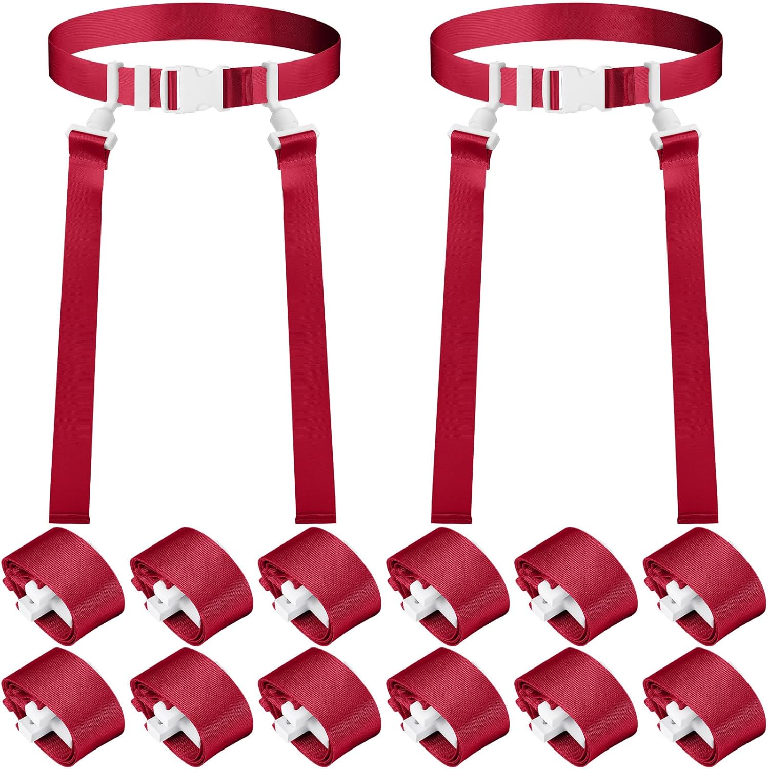 Peryiter Adjustable Flag Football Belts and Flags Set for All Ages