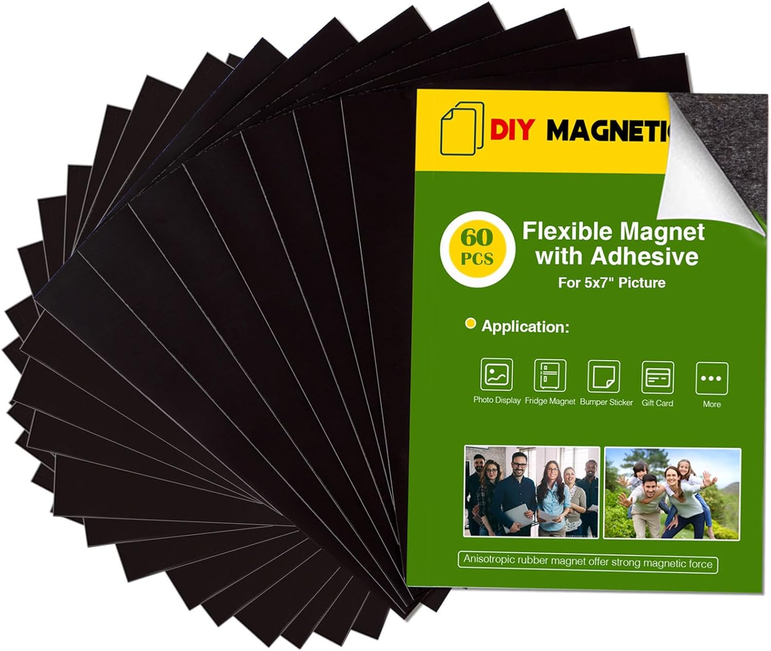 Adhesive Magnet Sheets for 5x7 Pictures - Perfect for DIY Projects