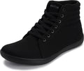 Wide High-Top Canvas Barefoot Sneakers for Women - Minimal Fit