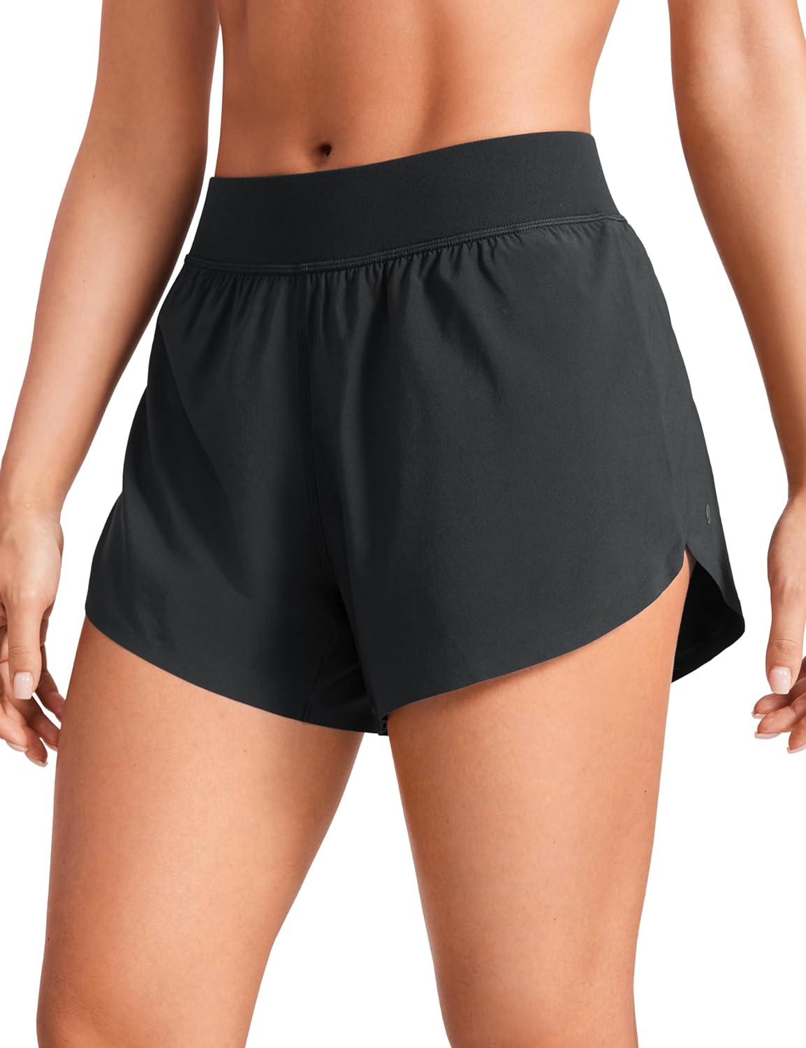 CRZ YOGA Women's 4 Split Gym Shorts - Lightweight & Quick Dry