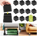 12 Pack Furniture Risers 2 or 4 Inch Adjustable Bed Risers - Heavy
