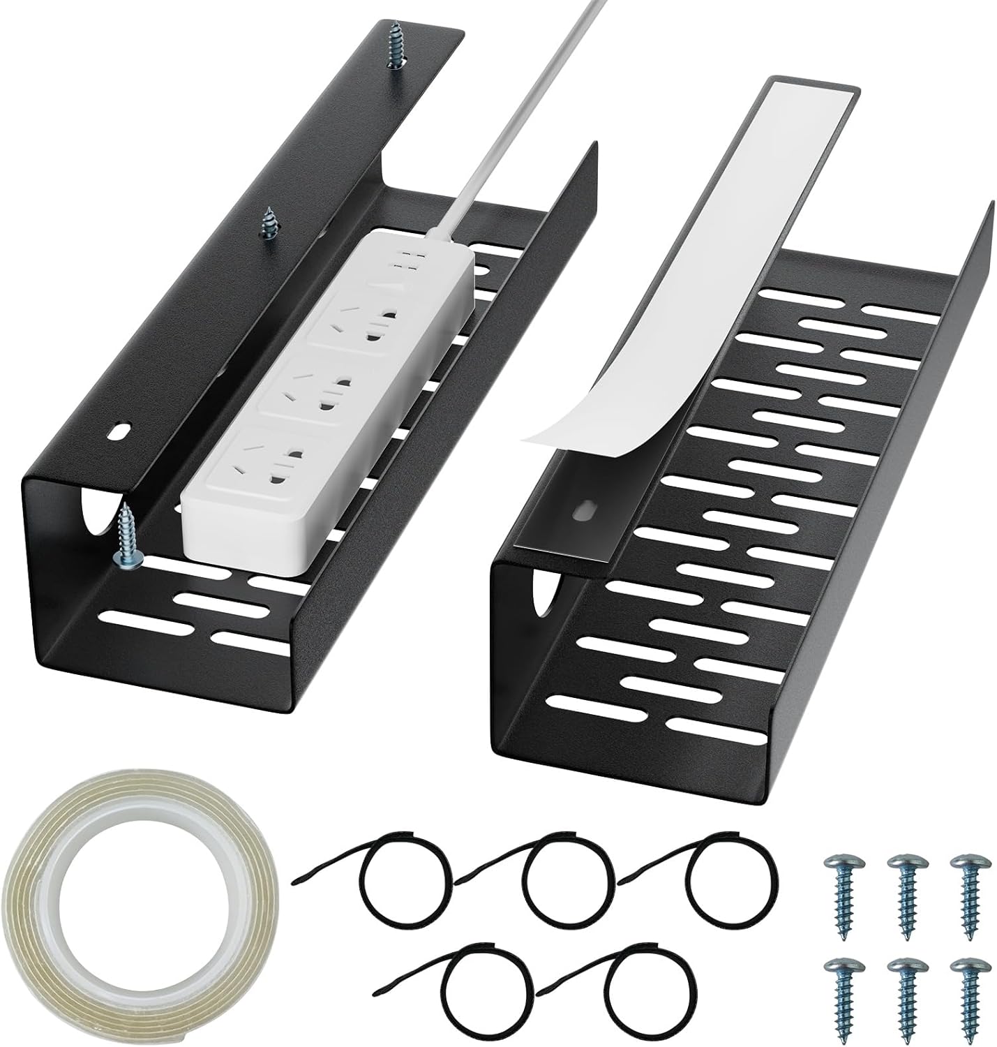 BIWIST Self-Adhesive Cable Management Tray: Tidy Wires Effortlessly