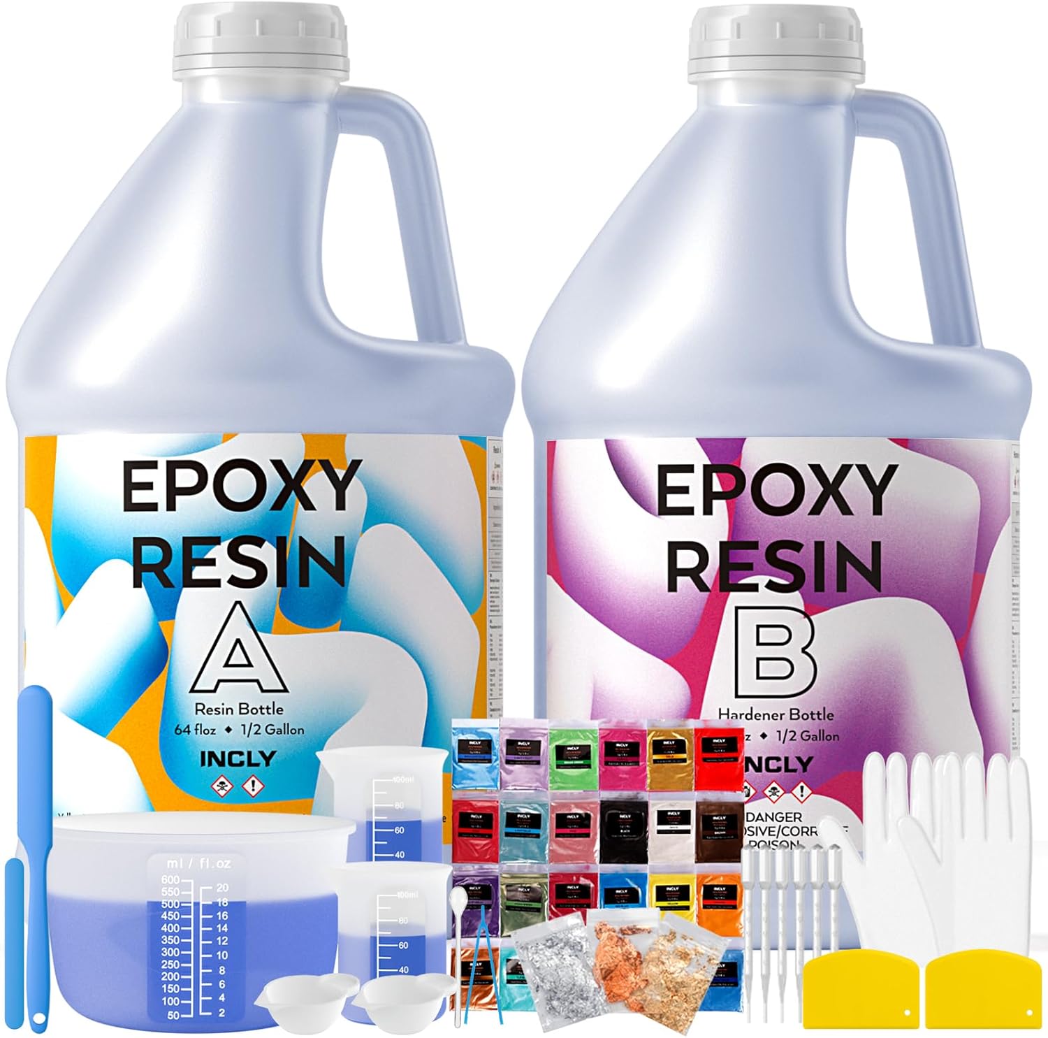 Crystal Clear Epoxy Resin Kit for Crafting and Art Projects