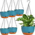 Hanging Planters 6 Pack 8 in - Durable Indoor Outdoor Plant Pots