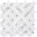Coin Peel and Stick Waterjet Backsplash Tiles 10-Sheet Set - White