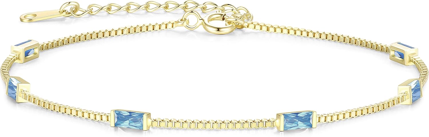 Elegant Birthstone Bracelets for Women in 925 Sterling Silver