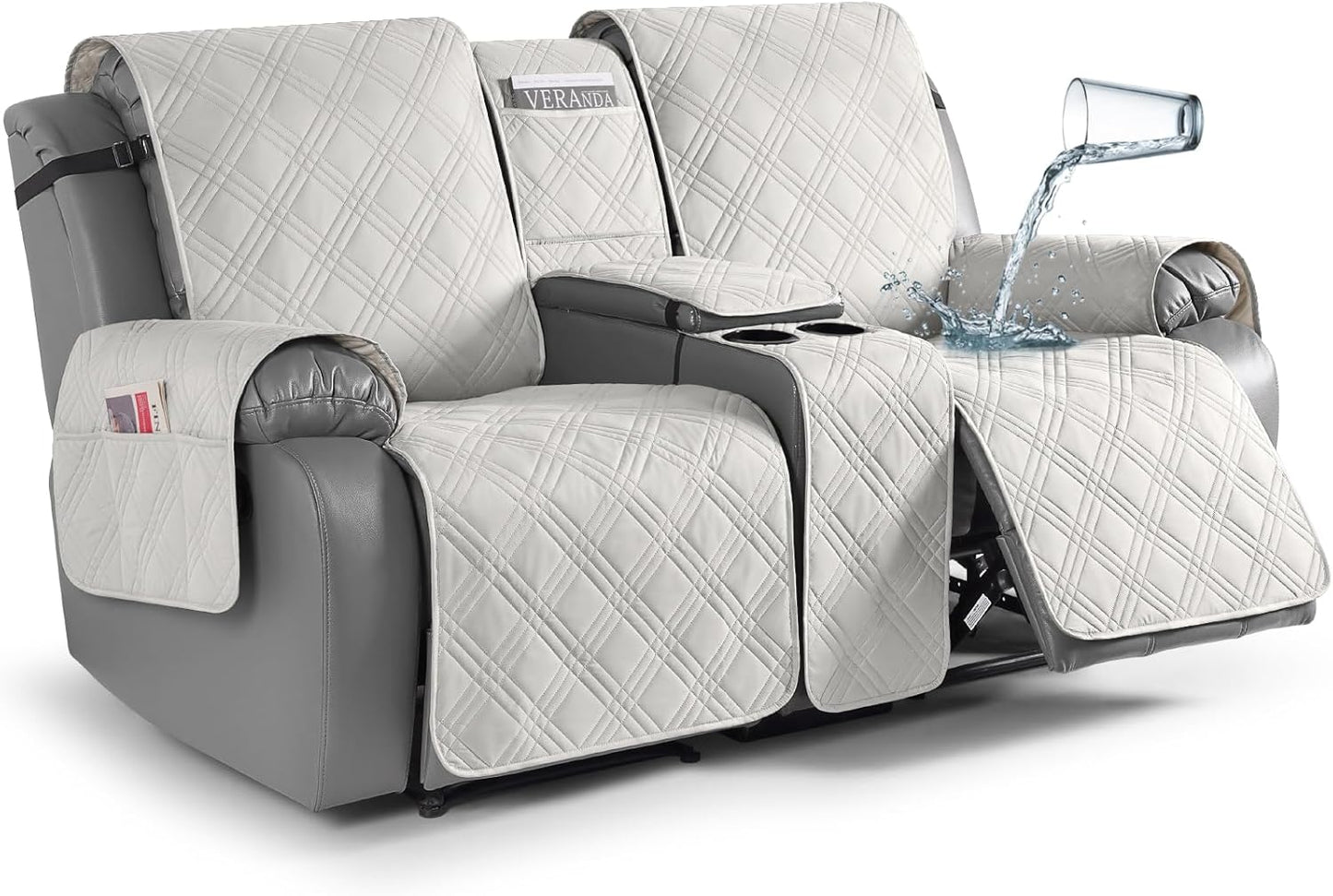 TAOCOCO Loveseat Recliner Cover: Waterproof, Non-Slip Protector