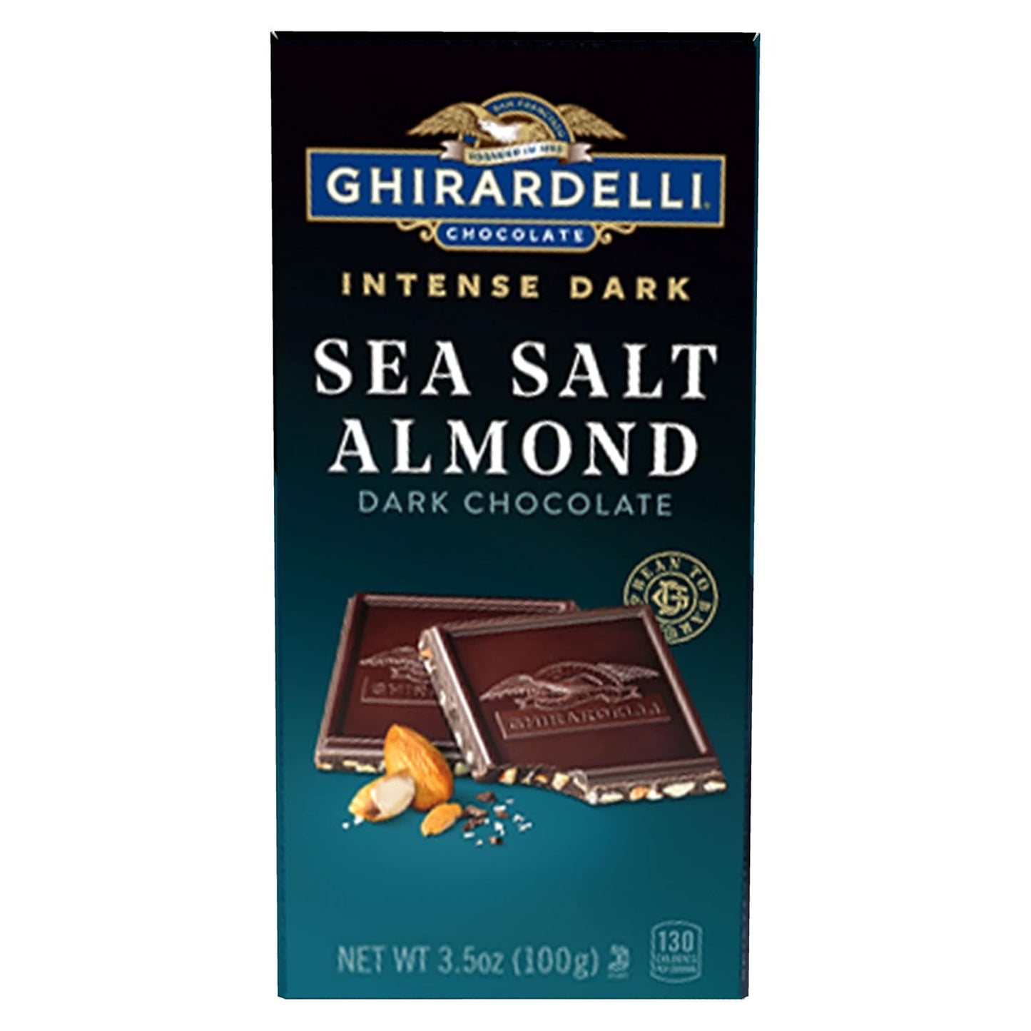 GHIRARDELLI Intense Dark Chocolate Bar with Sea Salt Almonds