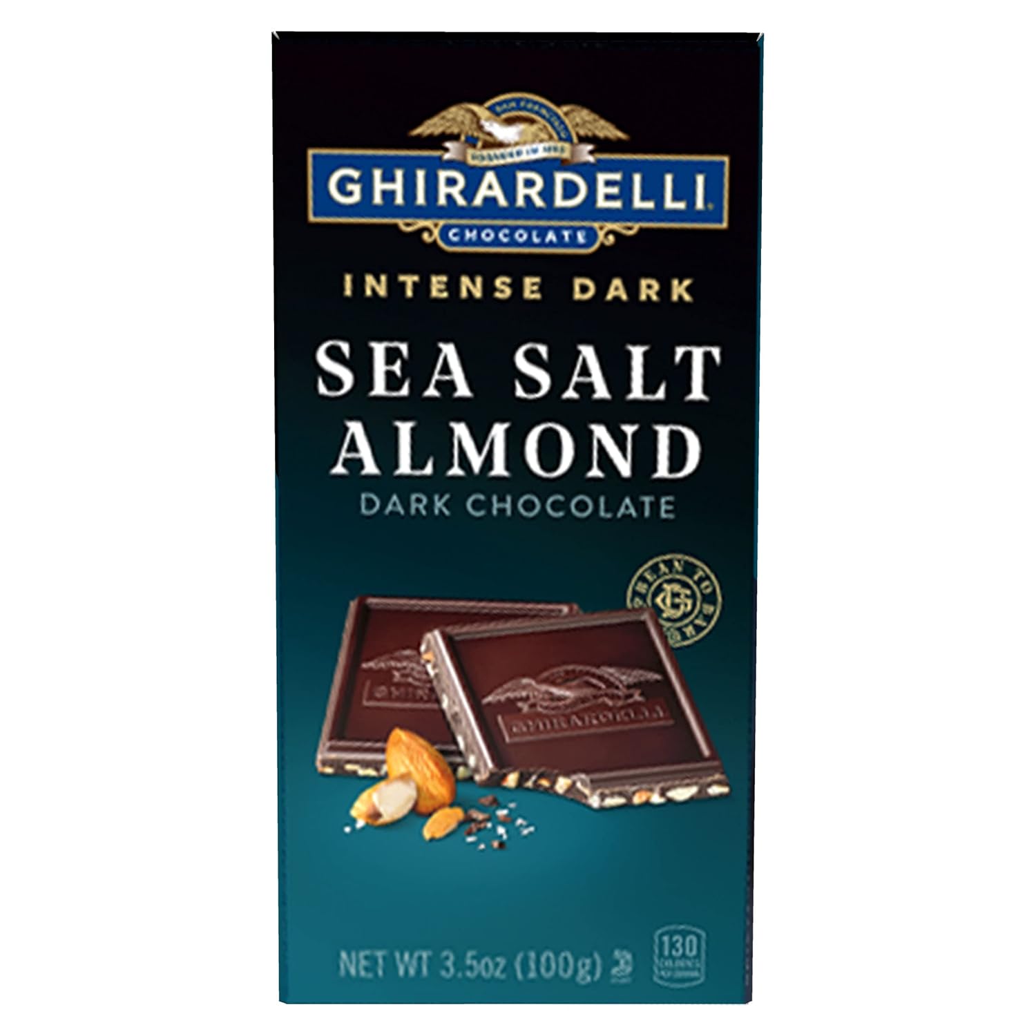 GHIRARDELLI Intense Dark Chocolate Bar with Sea Salt Almonds