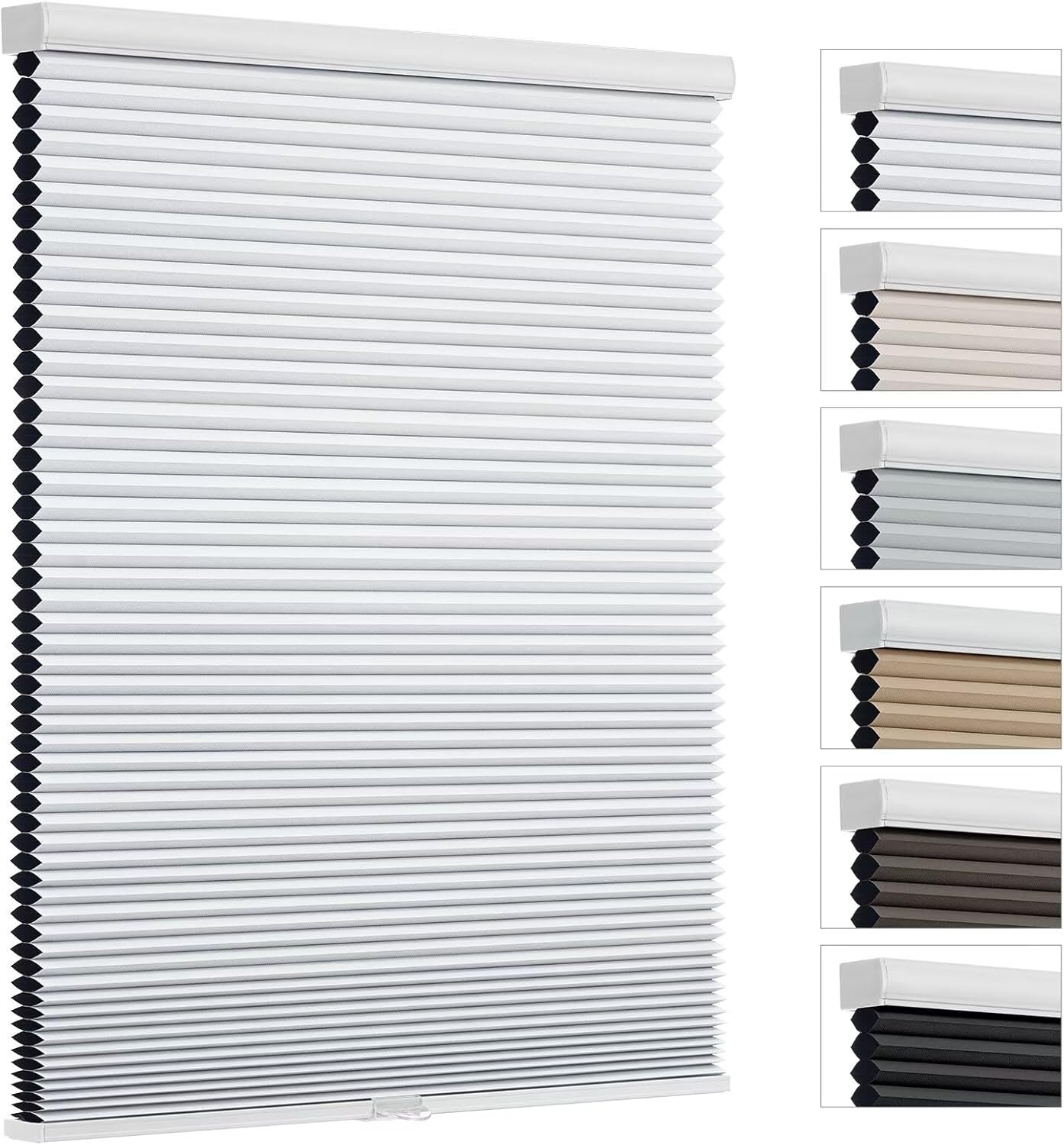 Changshade Cellular Blackout Shades for French Doors, 27in Wx72in H