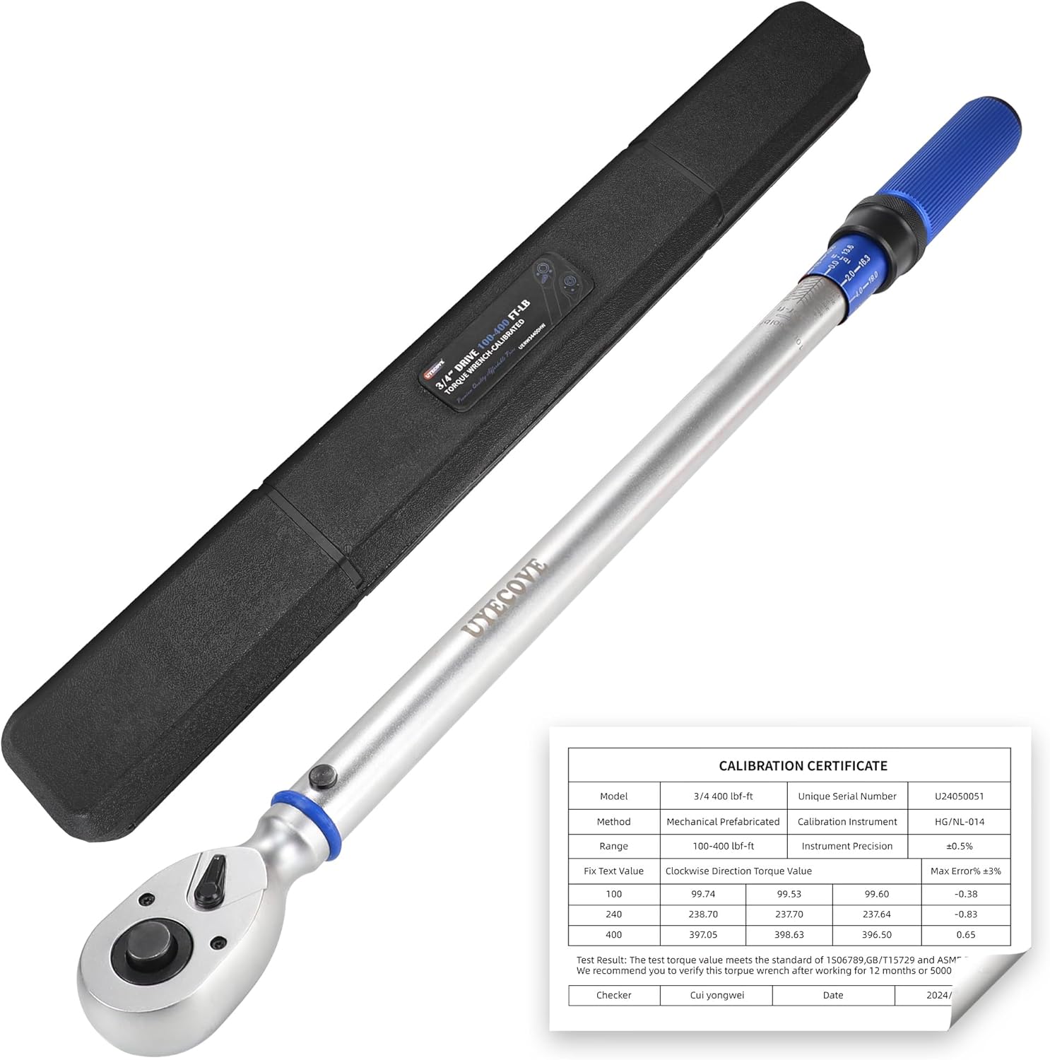 3/4-Inch Drive Click Torque Wrench for Precision Torque Control