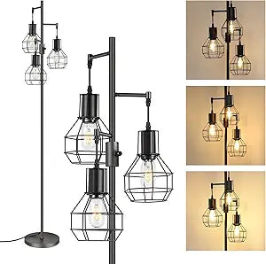 EDISHINE Dimmable Farmhouse Floor Lamp for Living Room Decor