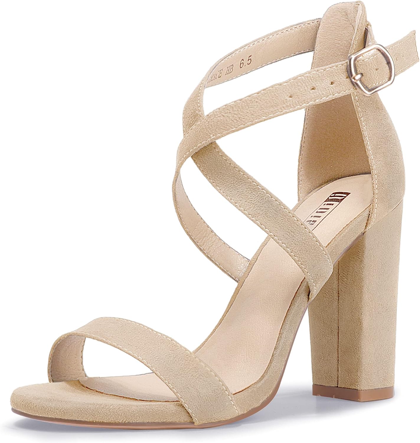 IDIFU Women's Chunky High Heel Sandal for Bridesmaid Events