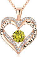 18K Rose Gold Necklaces for Women Birthday Gifts Jewelry