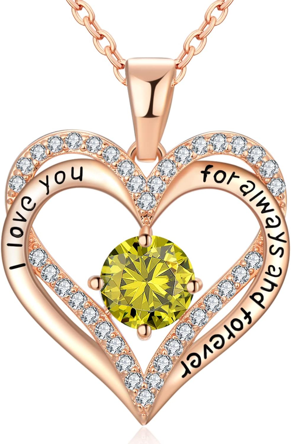 18K Rose Gold Necklaces for Women Birthday Gifts Jewelry