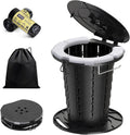 Comfortable Portable Camping Toilet | Adjustable Height, Soft Cushion
