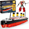 Titanic Stem Toys 2-in-1 Titanic Ship and Transform Robot Kit - Dual