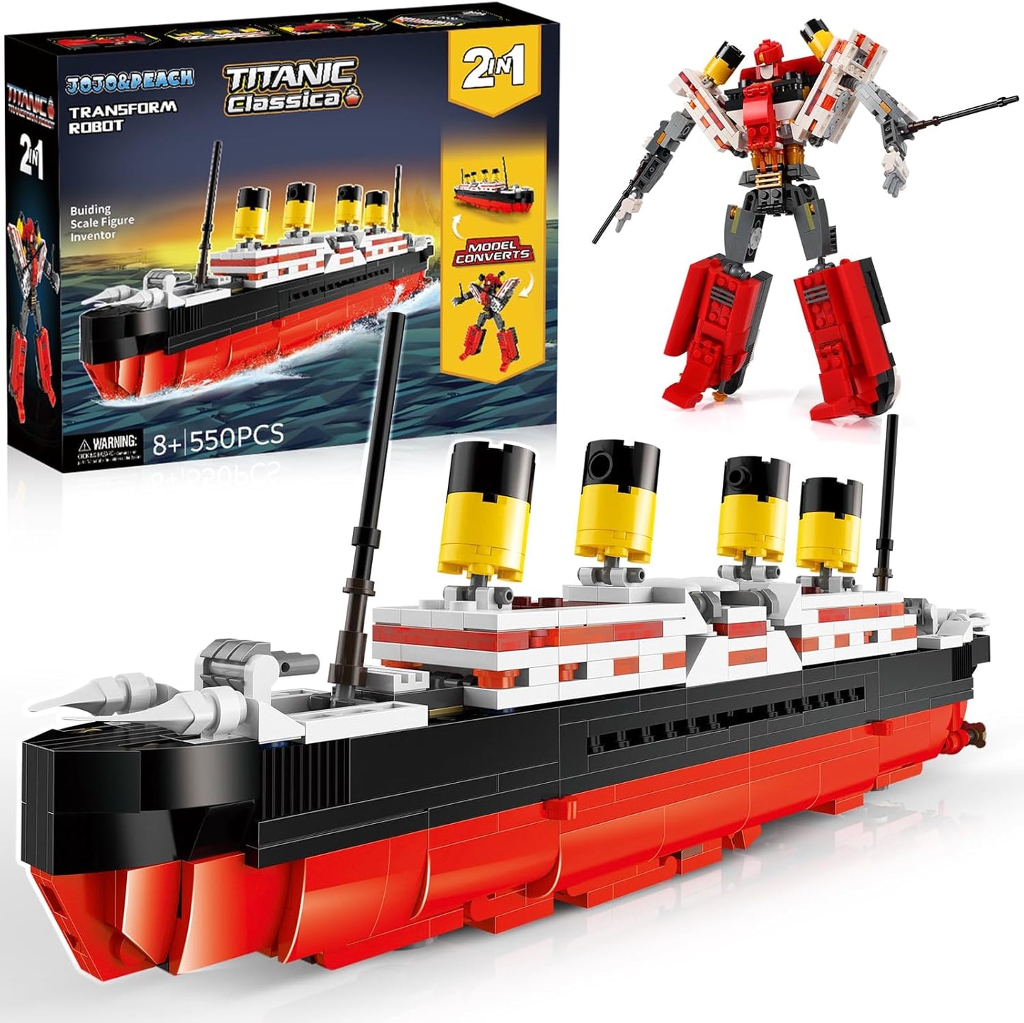 Titanic Model & Transform Robot Building Kit for All Ages