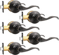 Privacy Door Levers Oil Rubbed Bronze - 5 Pack Privacy Door Handles