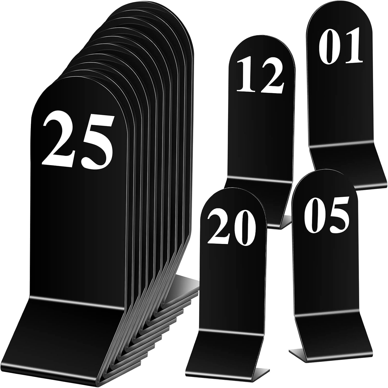 25 Pieces Acrylic Table Numbers for Weddings and Events