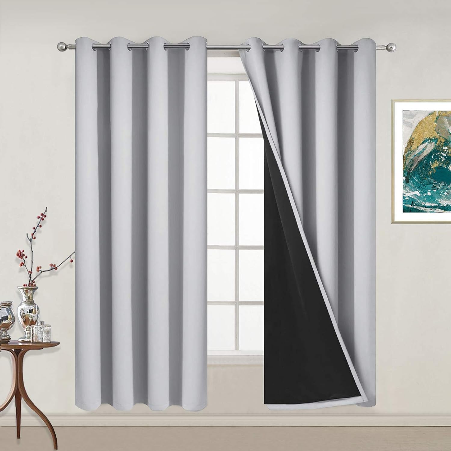 Yakamok 100% Blackout Lined Panels for Bedroom and Living Room