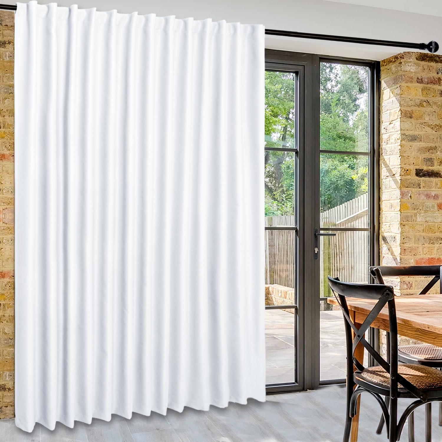 DWCN Privacy Room Divider Curtain for Sliding Doors and Windows