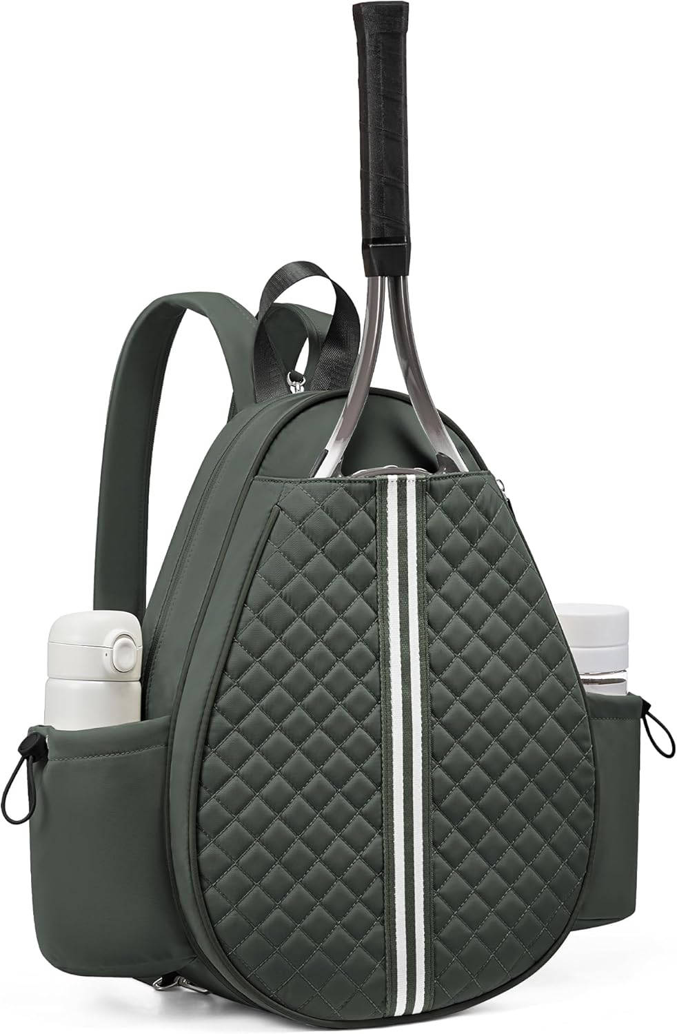 Quilted Tennis Sling Backpack for Rackets and Gear Storage