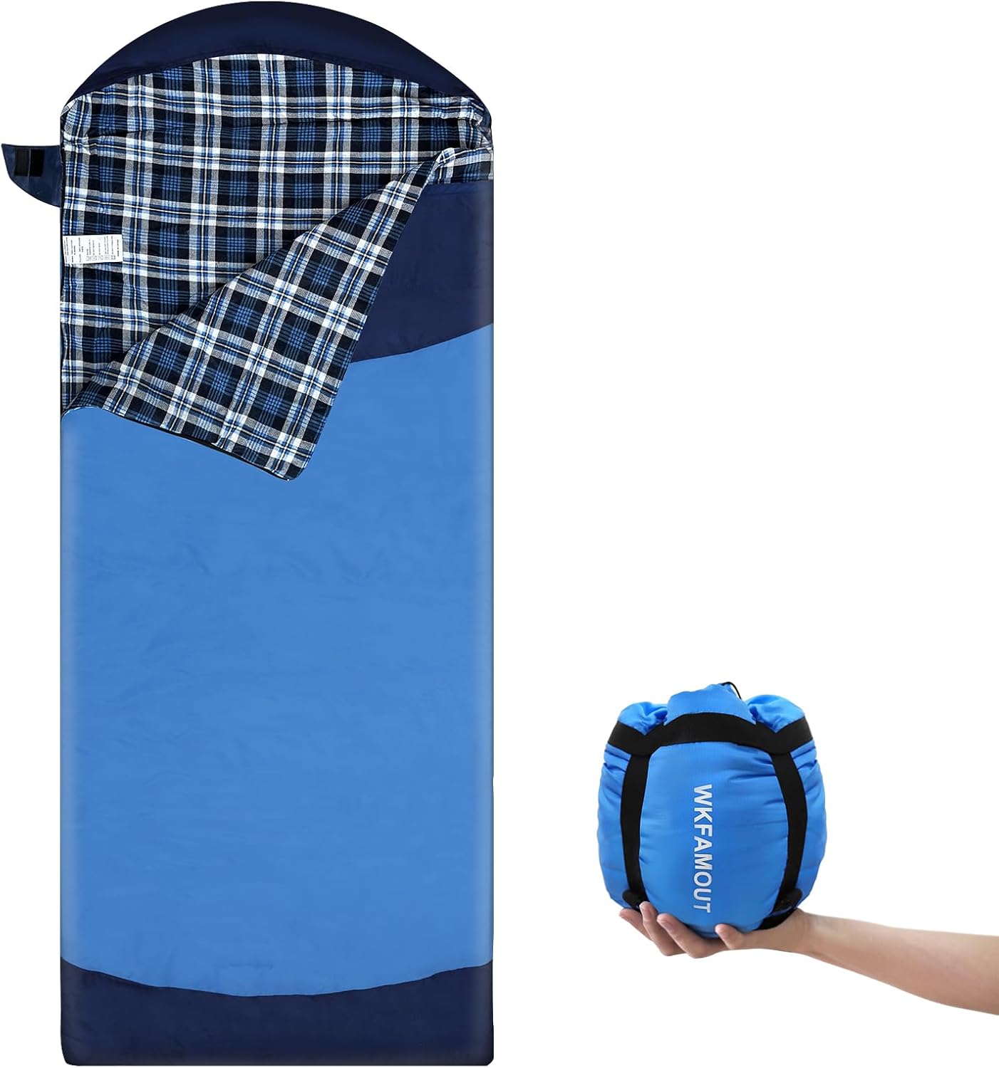 Lightweight Backpacking Flannel Sleeping Bag for Warm Weather