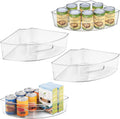 iDesign Lazy Susan 1/4 Wedge Organizer Bin Set - Corner Cabinet
