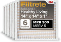 Filtrete 14x14x1 Air Filter MPR 300 MERV 5 - Clean Living 6-Pack