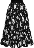 GRACE KARIN High Elastic Waist Pleated Chiffon Midi Skirt (Style CDWM)