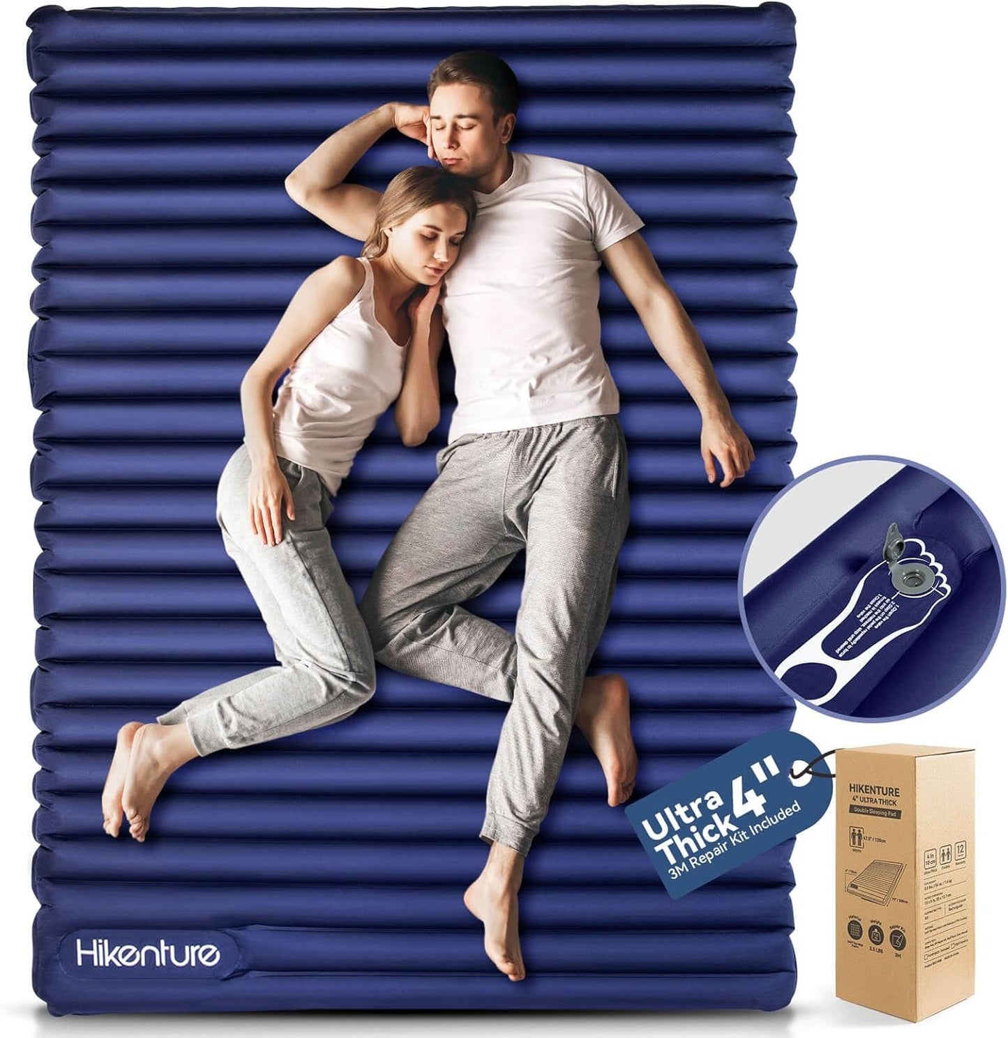 Hikenture Double Sleeping Pad for Camping - Ultralight Comfort