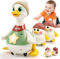 LUDILO Infant Baby Toys 6-12 Months Musical Crawling Duck - Tummy Time