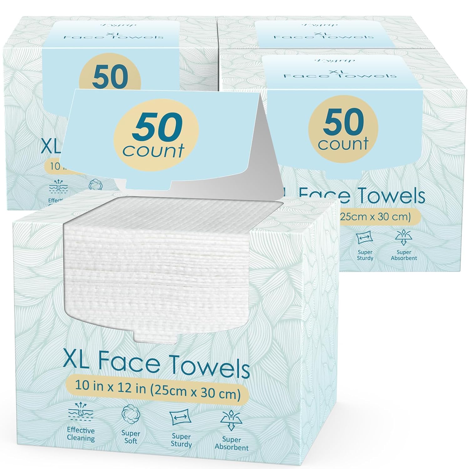 XL Disposable Face Towels 10 x 12 for Gentle Cleansing Care