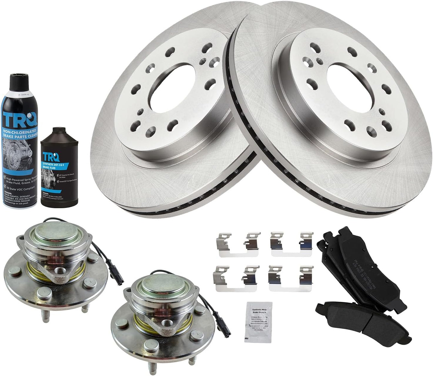 TRQ Front Brake Pad & Rotor Kit for 08-13 Avalanche & More