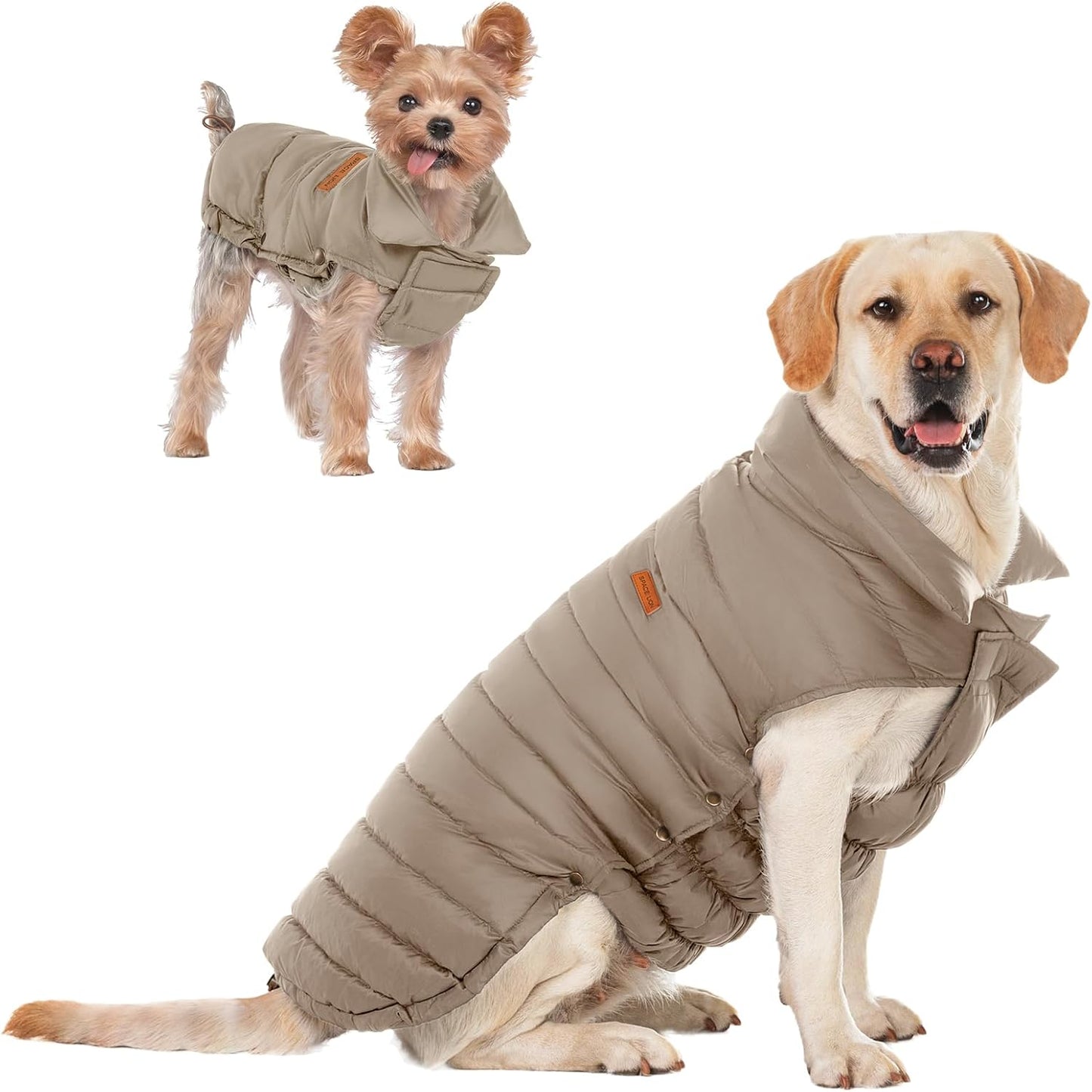 SPACE LION Dog Puffer Jacket for Cold Weather Protection