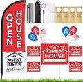 Open House Signs Kit 44 Pcs for Real Estate Agents - Eye Catching Set