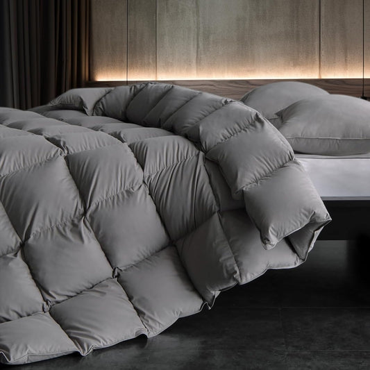 Down Fibers Comforter King Size for Luxurious All Seasons Sleep