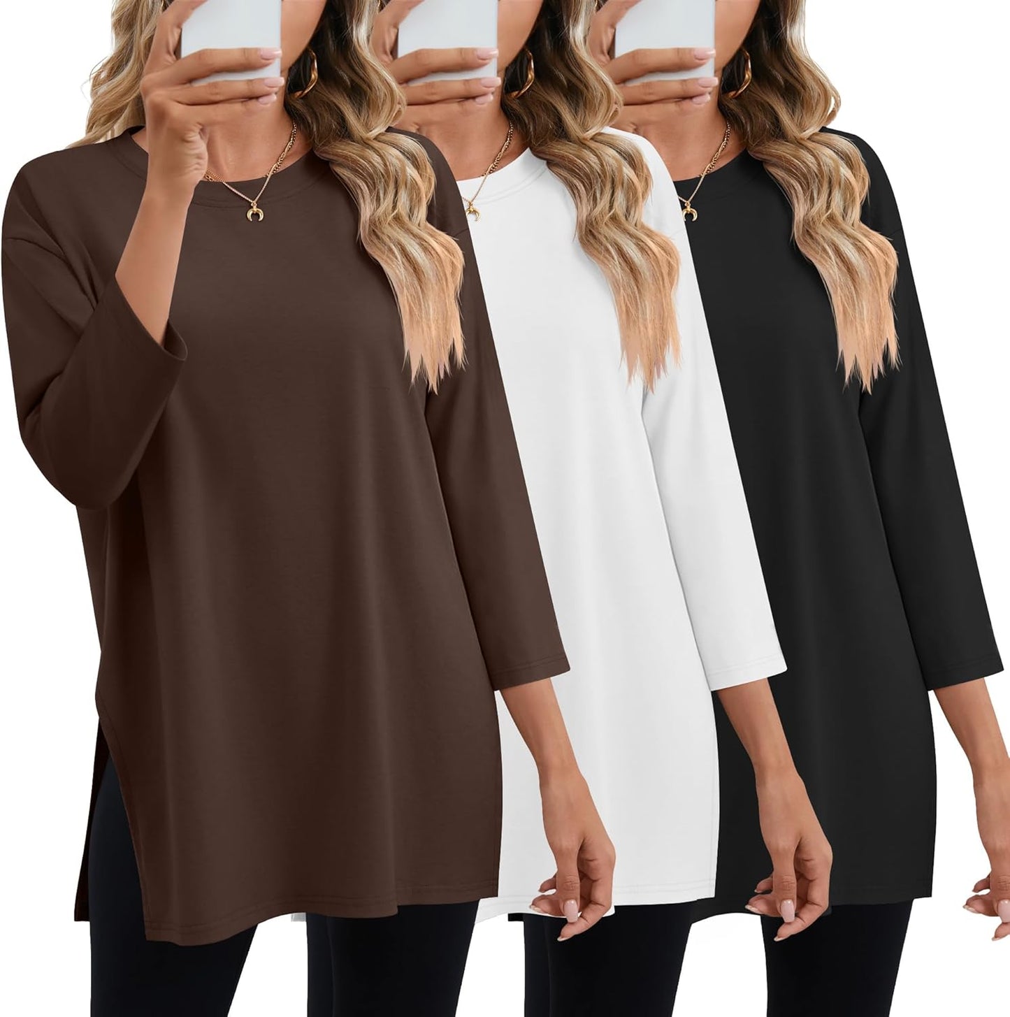Huukeay Women's Oversized T Shirts for Workout and Casual Wear