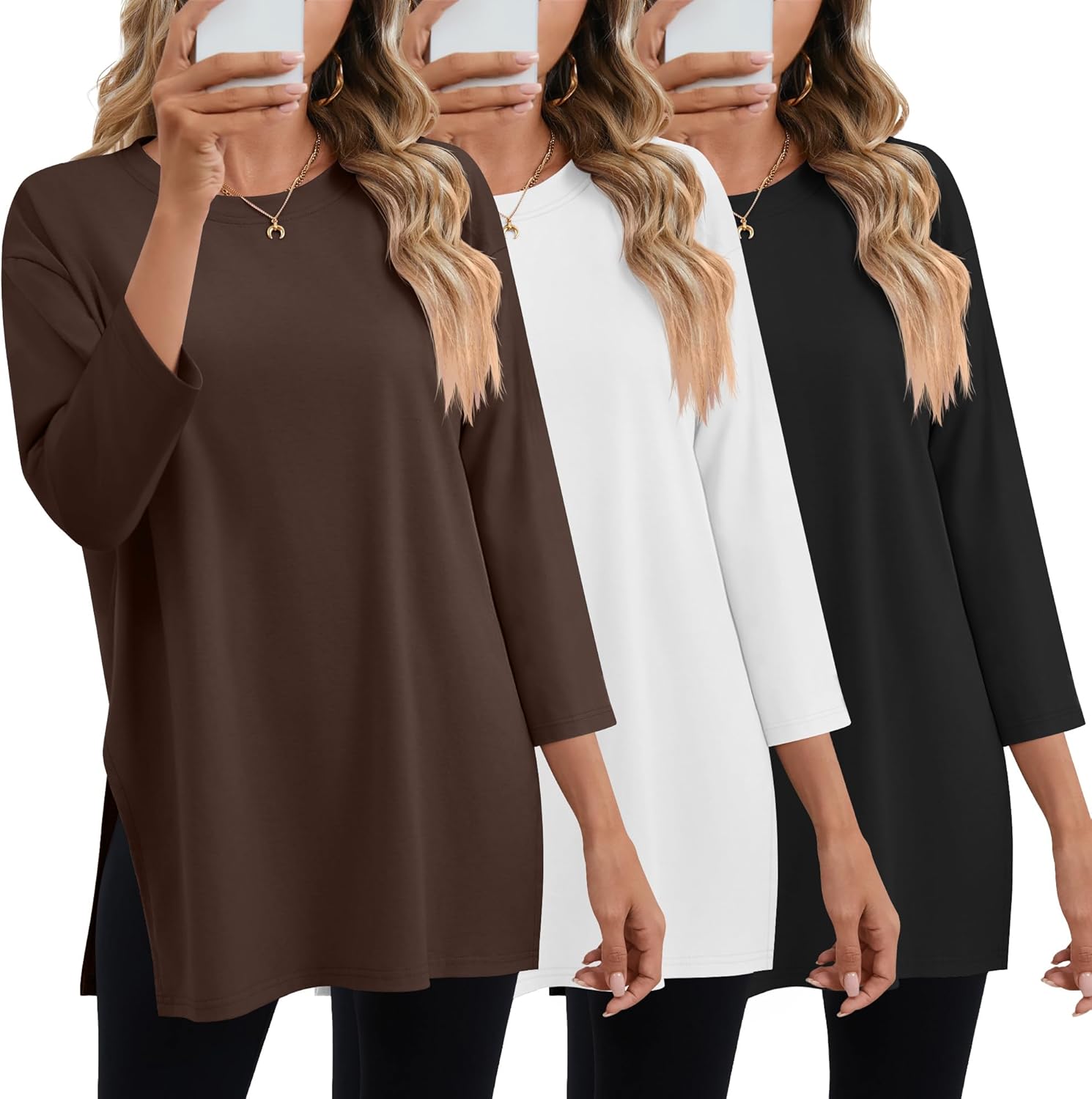 Huukeay Women's Oversized T Shirts for Workout and Casual Wear