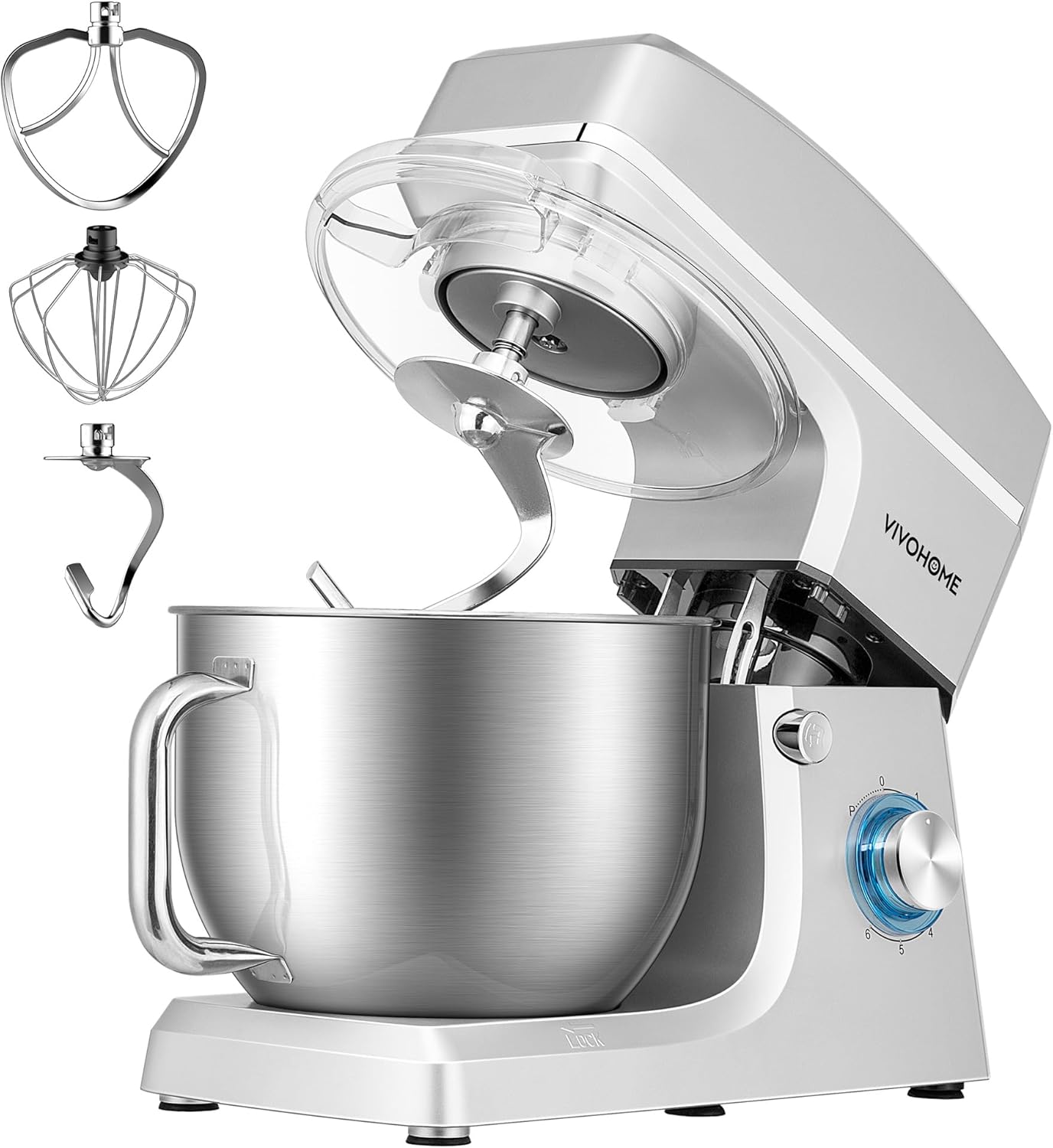 VIVOHOME 7.5 Quart Stand Mixer with Powerful 660W Motor