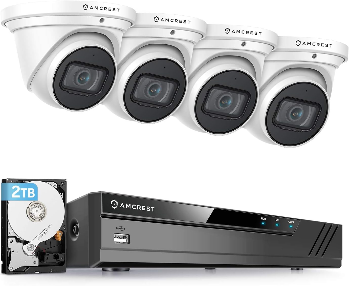 4K POE Security Camera System with 8MP Turret Cameras