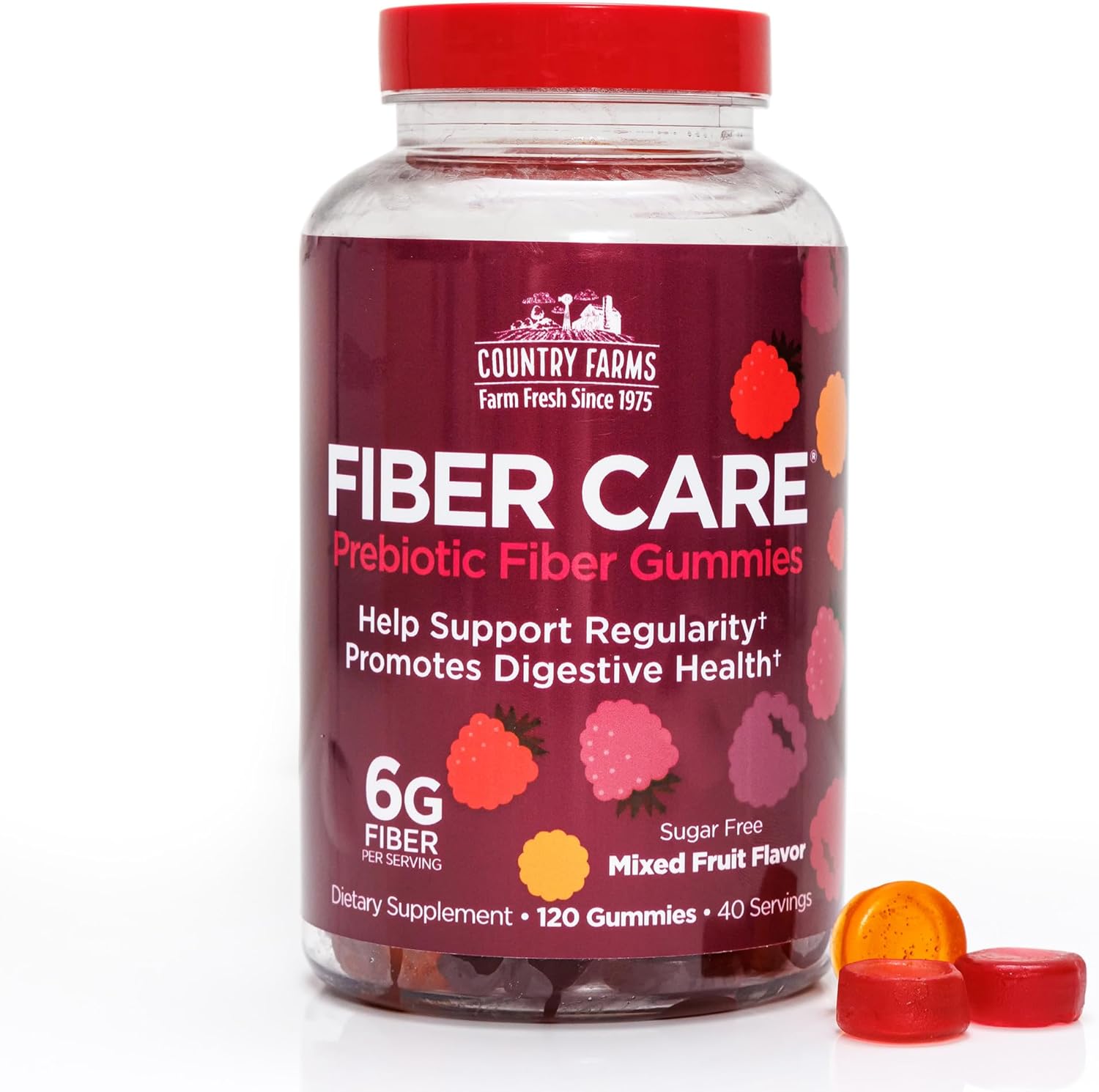 Country Farms Fiber Care Prebiotic Gummies for Digestive Health