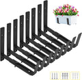 LukLoy Window Planter Box Brackets, 8 Pack - Adjustable Heavy Duty