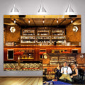 Speakeasy Luxury Bar Photo Backdrop 10x7ft - Lifelike Club Interior