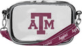 FOCO NCAA Team Logo Stripe Clear Crossbody Bag - Stadium Ready